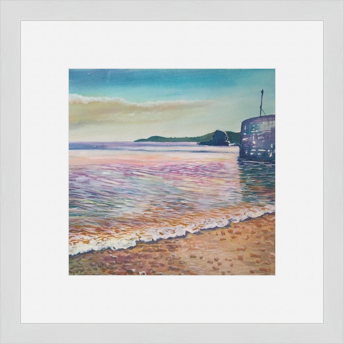 Charlestown Beach" print by Liz Hackney