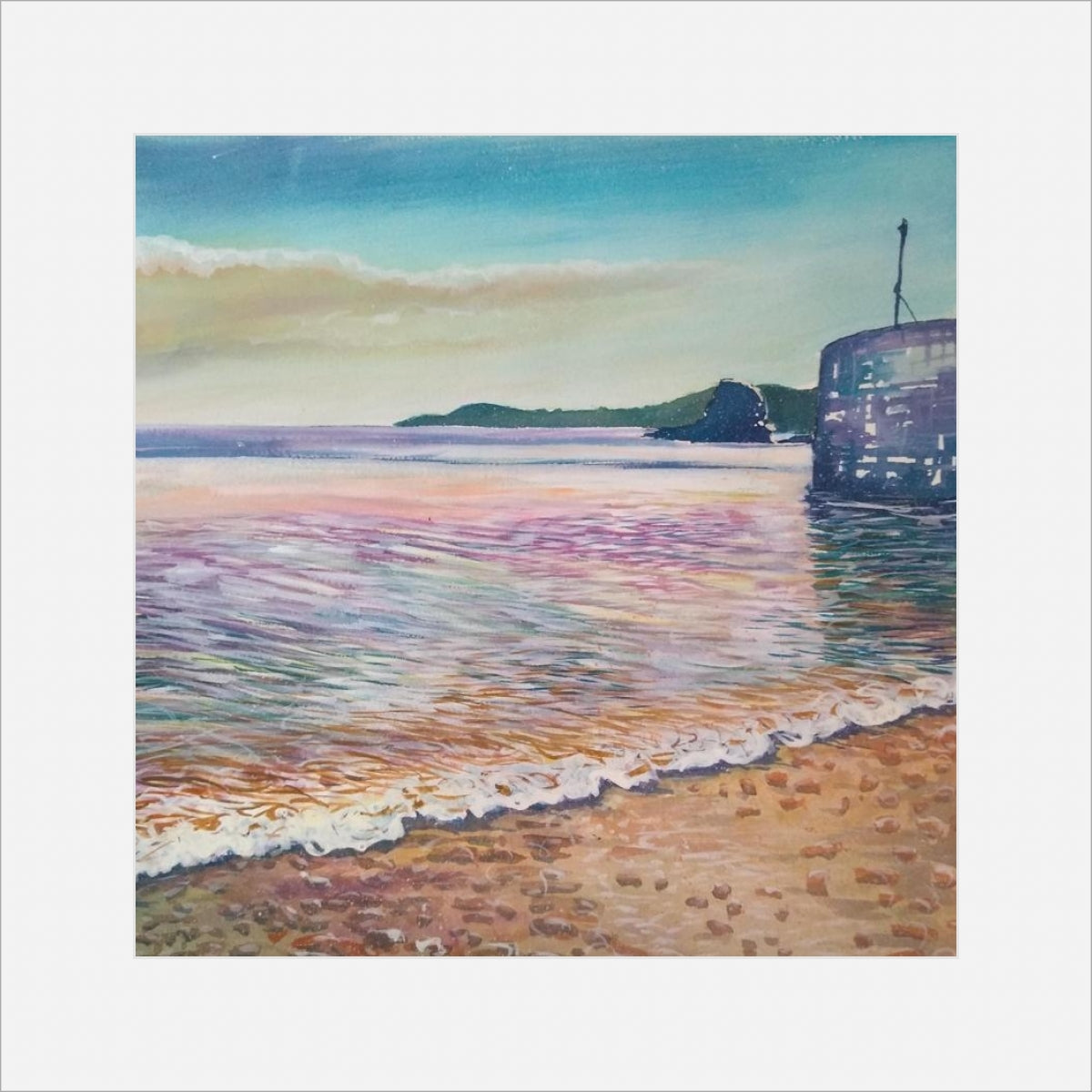 Charlestown Beach" print by Liz Hackney