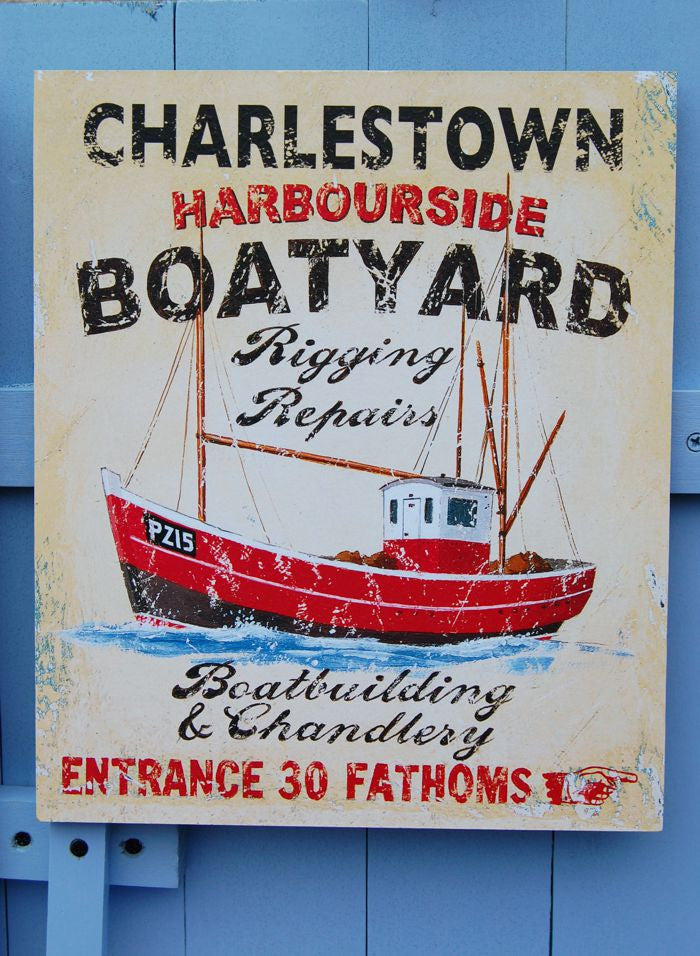 Charlestown Boatyard sign