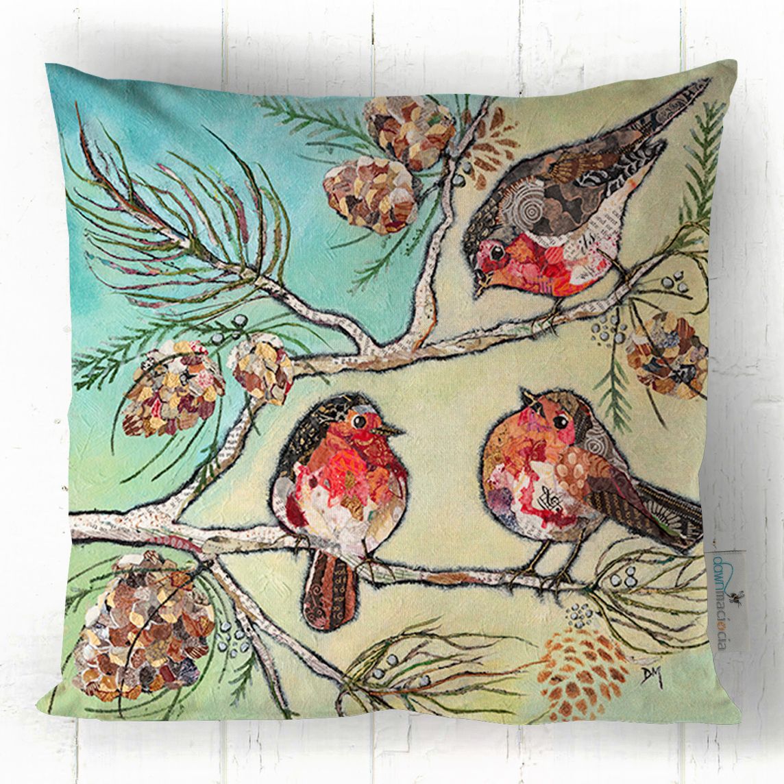 Robins faux suede cushion