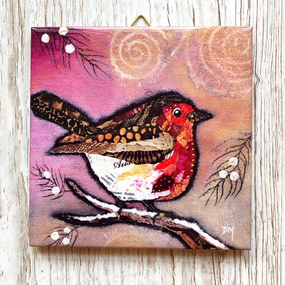 "Robin" mini ceramic tile