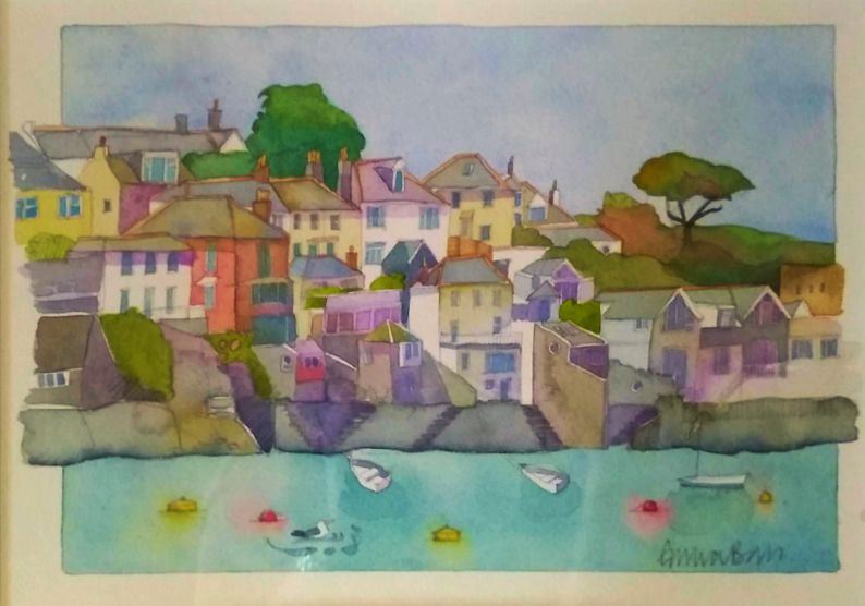 Polruan, original painting by Emma Ball