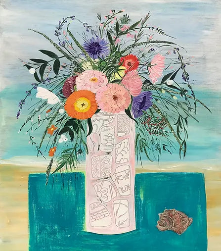 "Flowers by the Sea I" print by Claire London