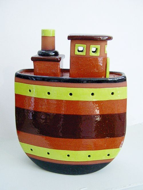Ceramic Rocking Boat by Gwen Pritchard