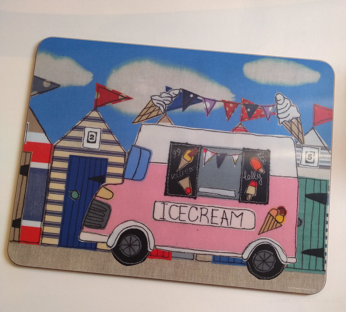"Ice Cream Van" worktop saver by Zoe Wright
