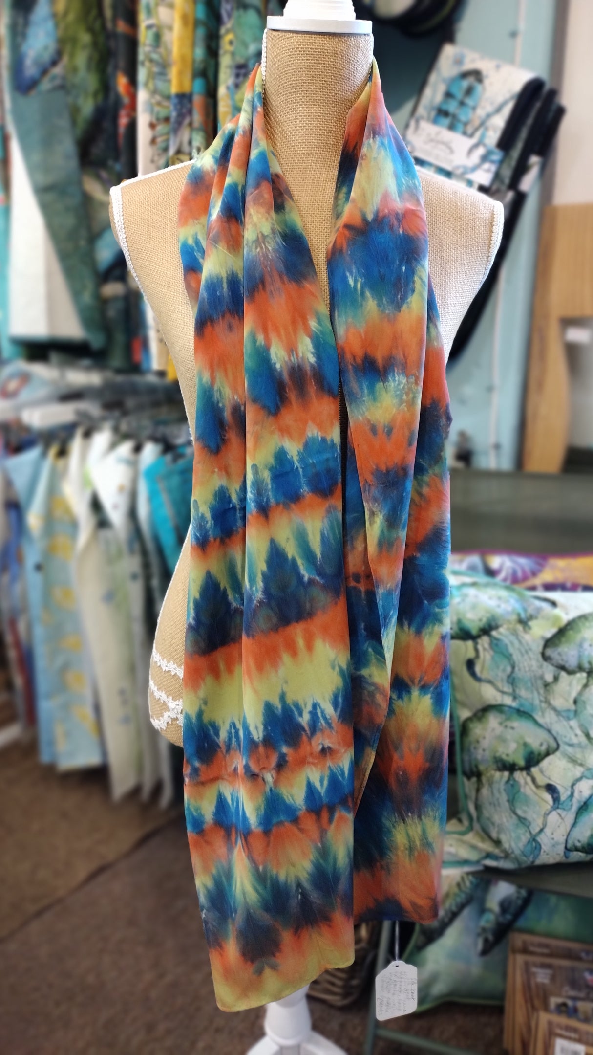 Janet Croome "Autumn 1" Silk Scarf (COM)