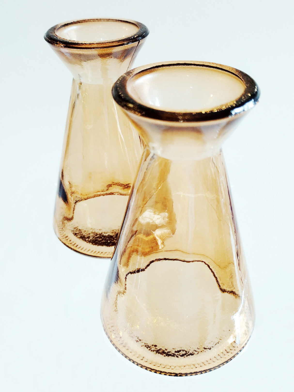 Light Umber Recycled Glass Bud Vase