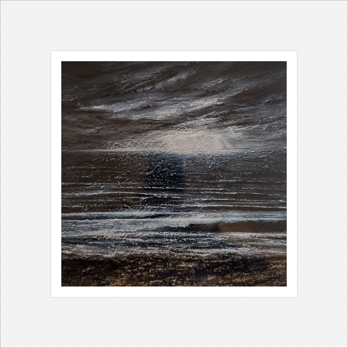 Cornish Winter Storm, print by Kit Johns.