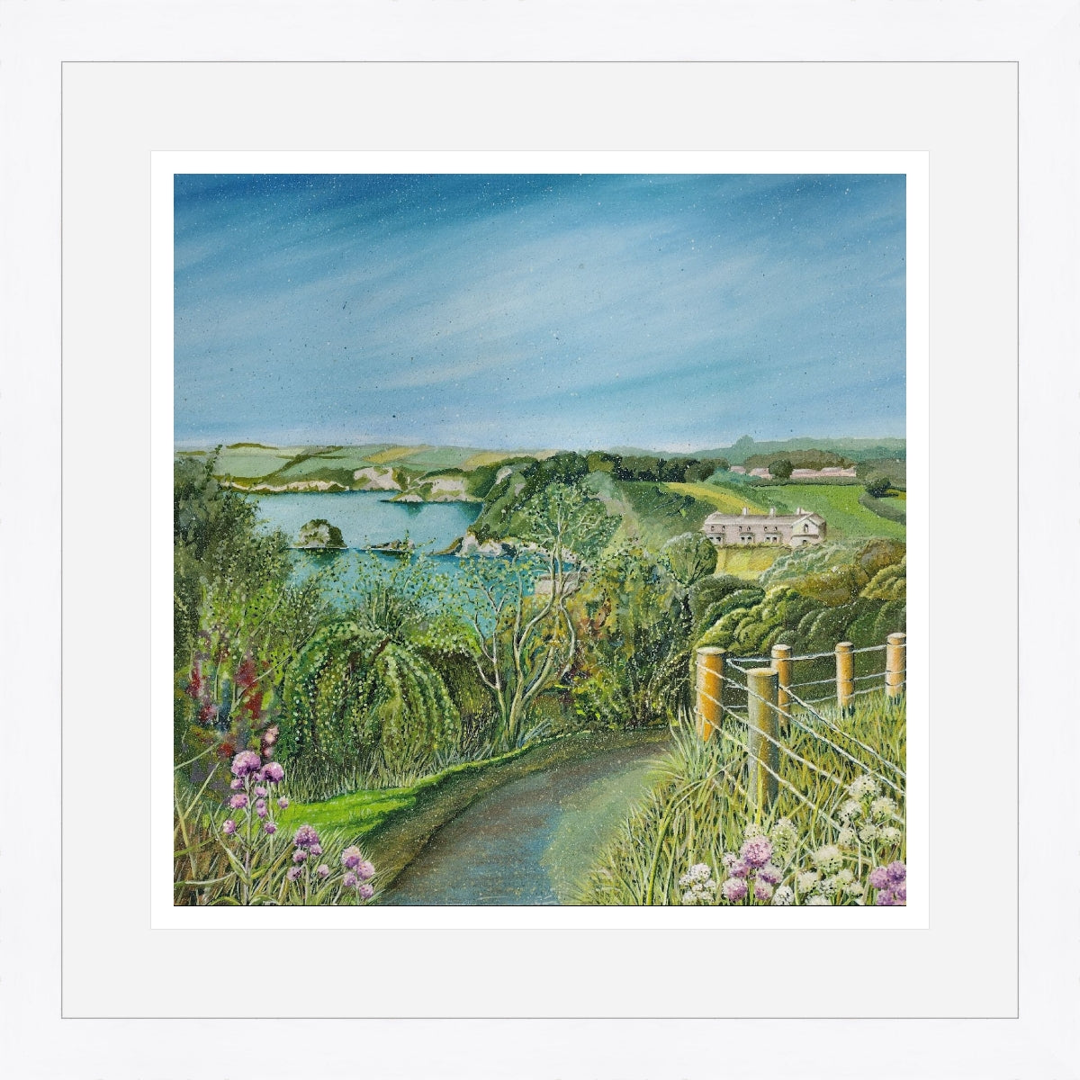 "Coastal Path To Charlestown Harbour" prints by Liz Hackney
