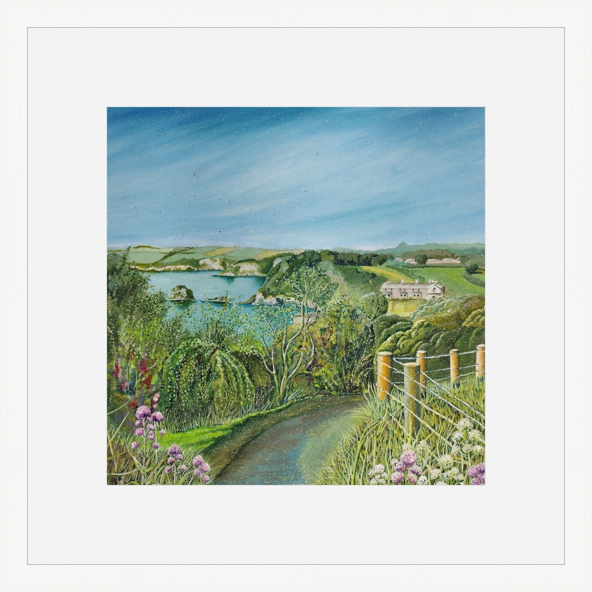 "Coastal Path To Charlestown Harbour" prints by Liz Hackney