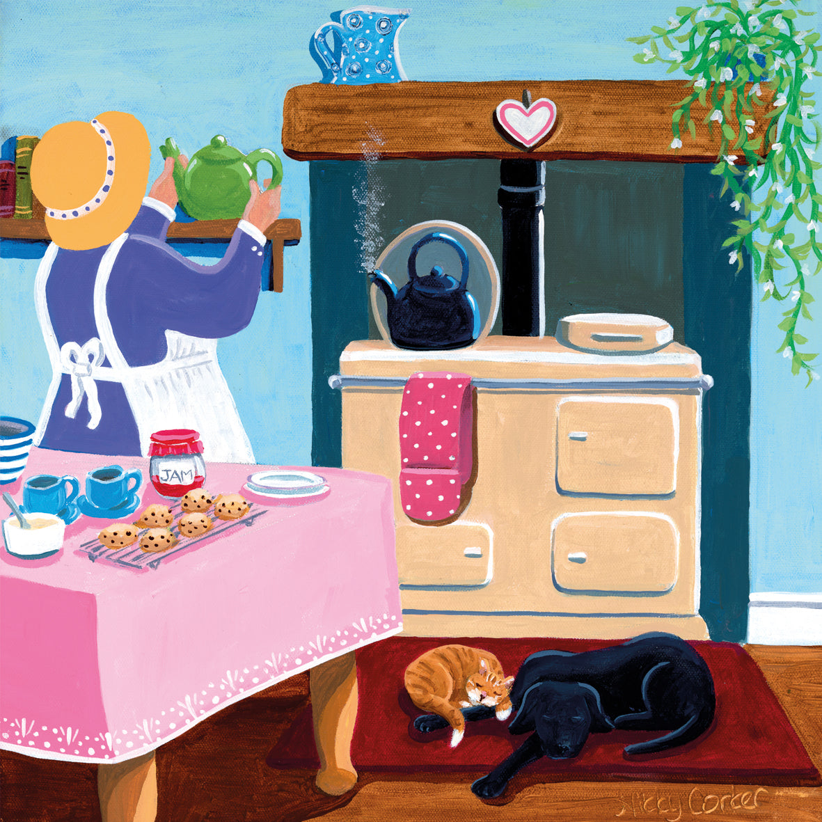 "Tea and Scones" card by Nikky Corker