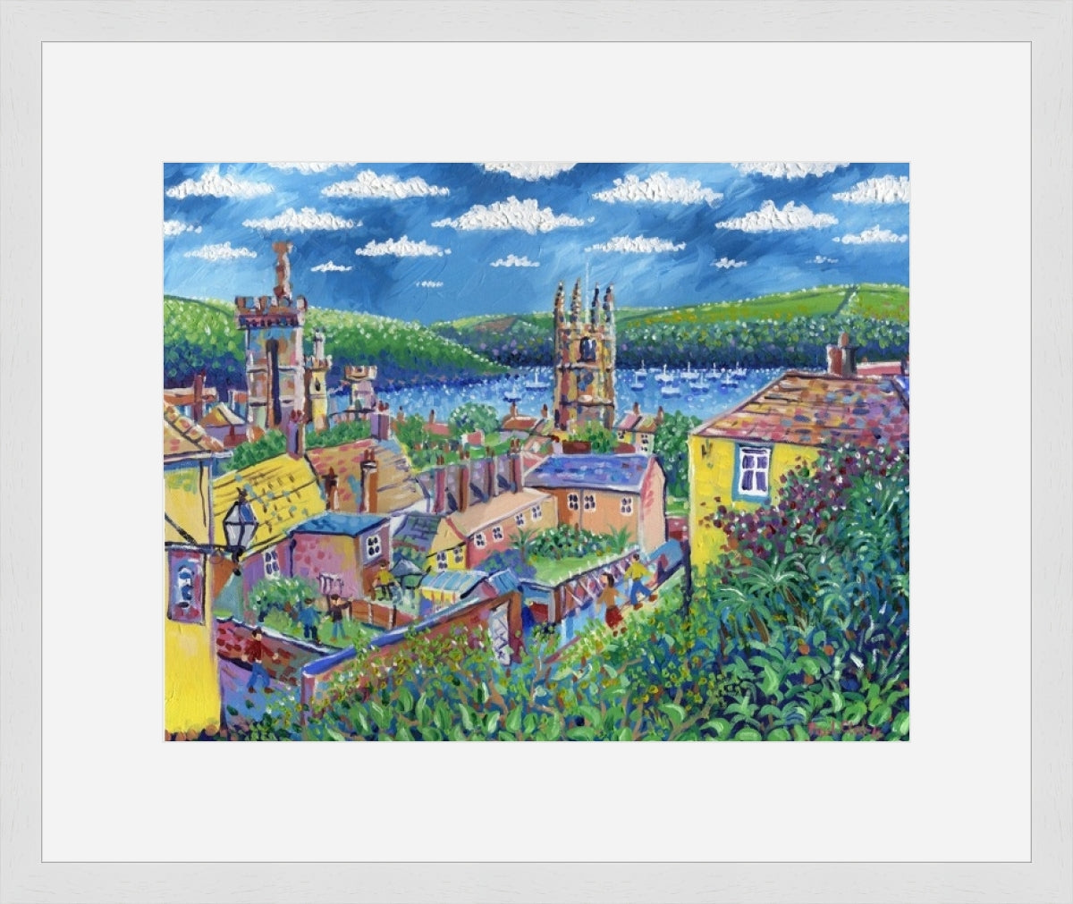 Fowey Rooftops print by Paul Clark