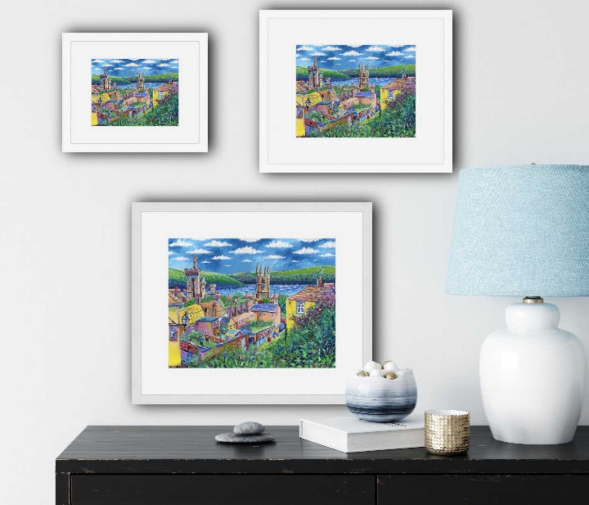 Fowey Rooftops print by Paul Clark