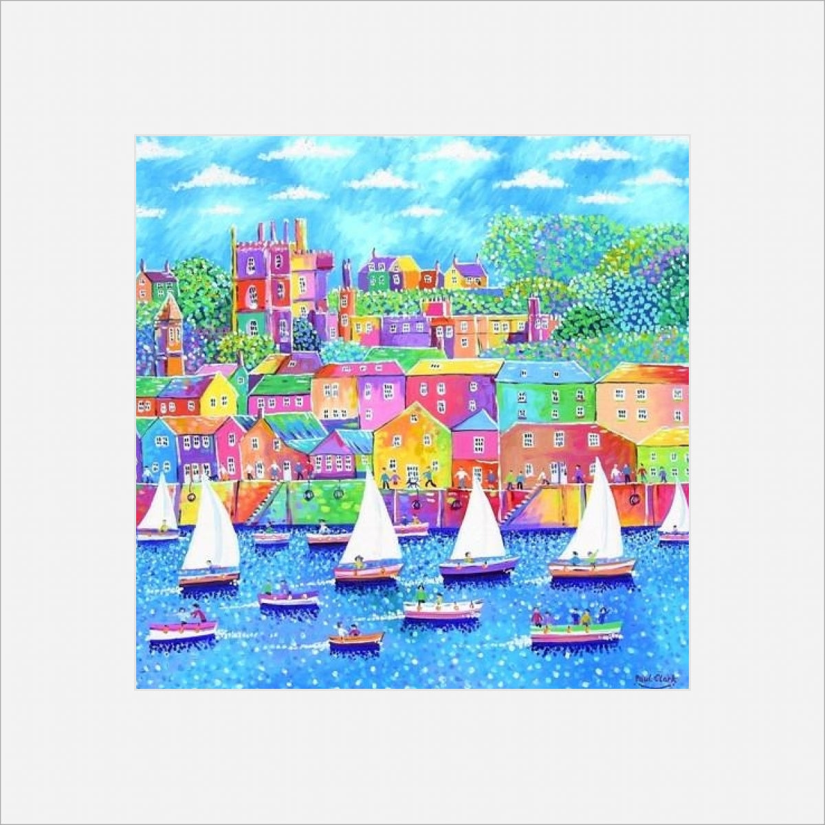 Fowey Sailboats print by Paul Clark