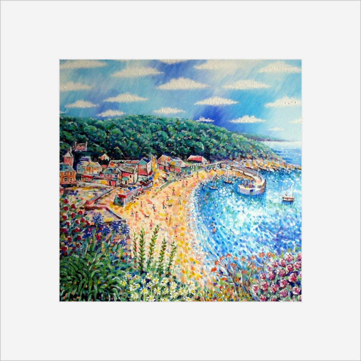 Polkerris, print by Paul Clark
