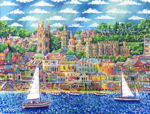 Sailing Past Fowey print by Paul Clark