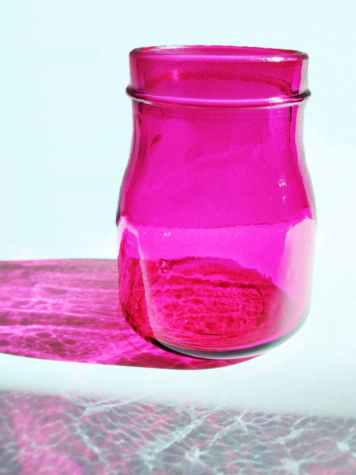 Pink Recycled Glass tumbler/tealight holder