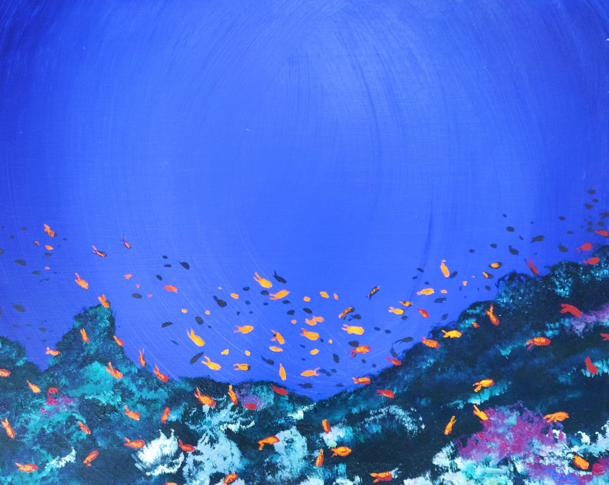 Shoal of Fish II original painting by Paddy Martin (COM)