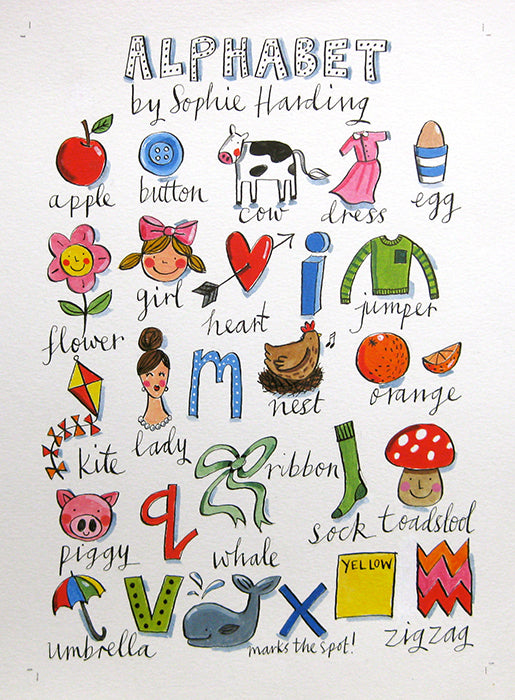 “Alphabet" print by Sophie Harding