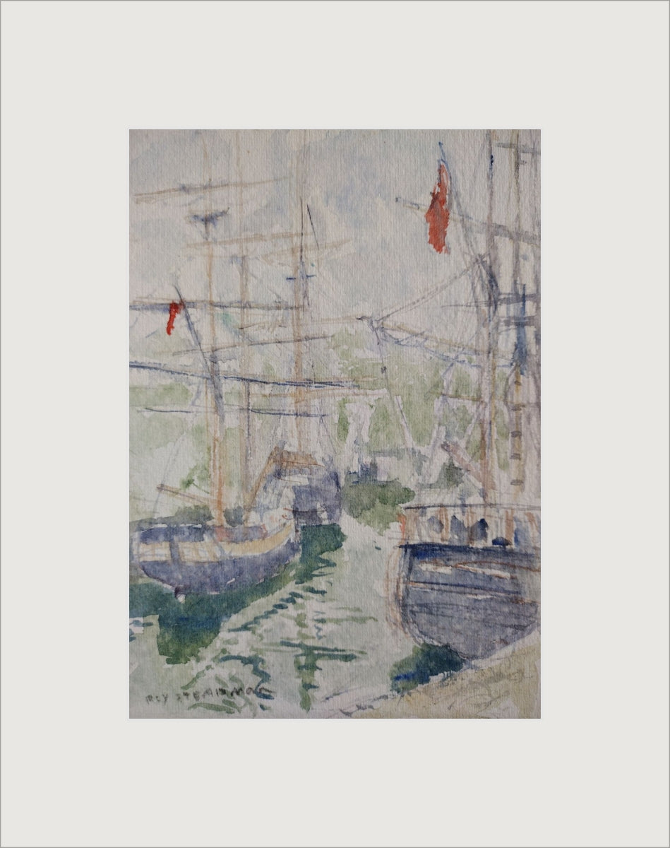 Tall Ships in Charlestown Harbour by Roy Steadman