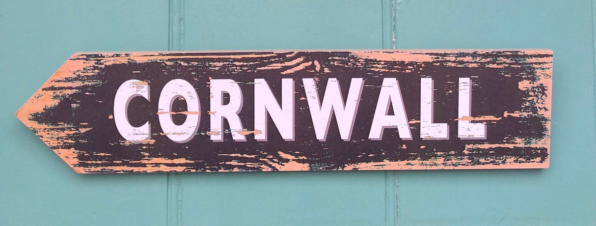 Cornwall coastal sign