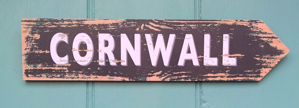 Cornwall coastal sign
