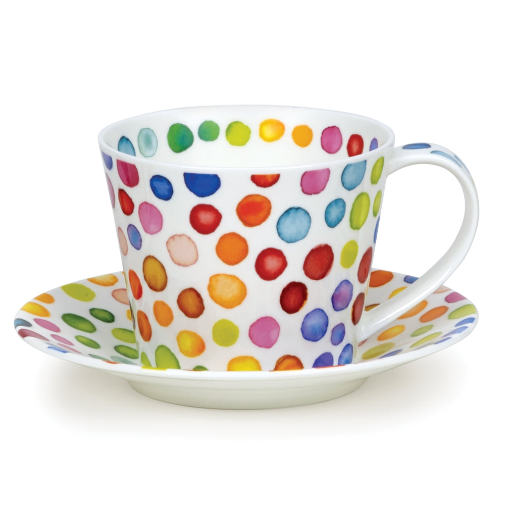 "Hot Spots" fine bone china cup & saucer