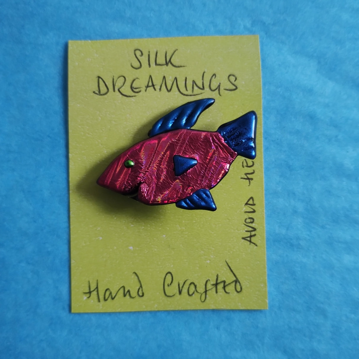 Silk Dreamings fish brooch