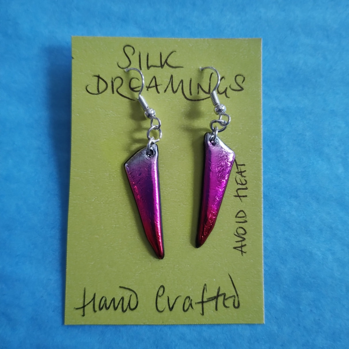 Silk Dreamings drop earrings.