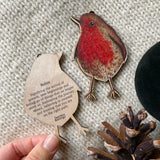 British garden bird 5 Piece Wooden Decoration Gift Set