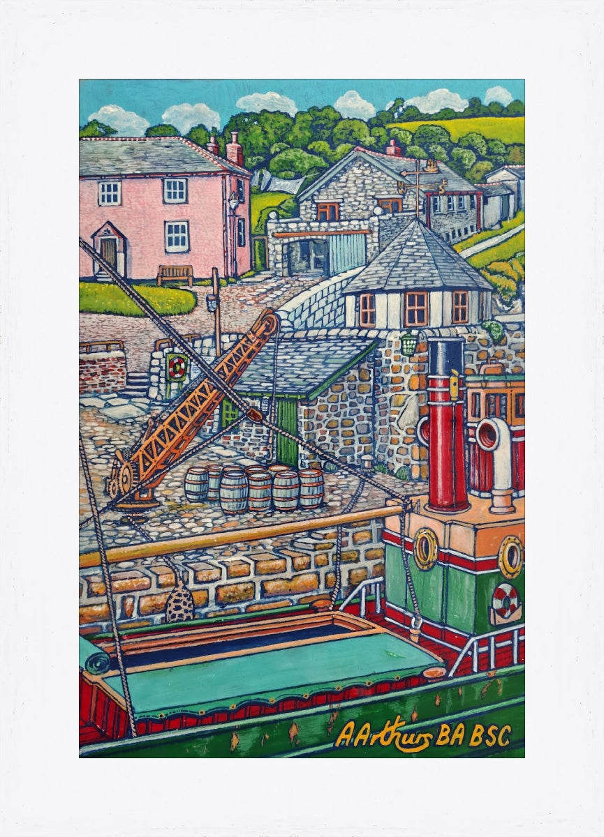 "Passing the Harbour Masters Hut, Charlestown" by Alan Arthurs (com)