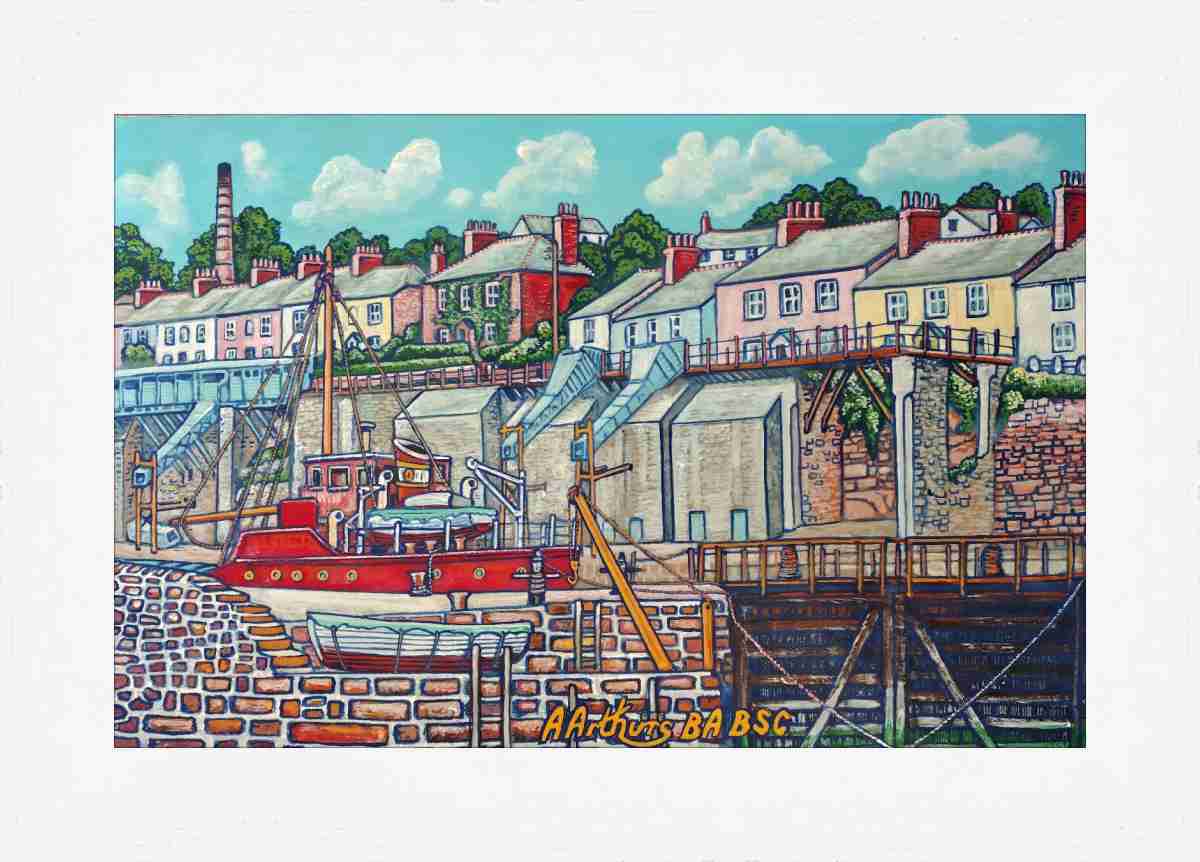 "Red Boat and Clay Chutes, Charlestown" by Alan Arthurs (com)