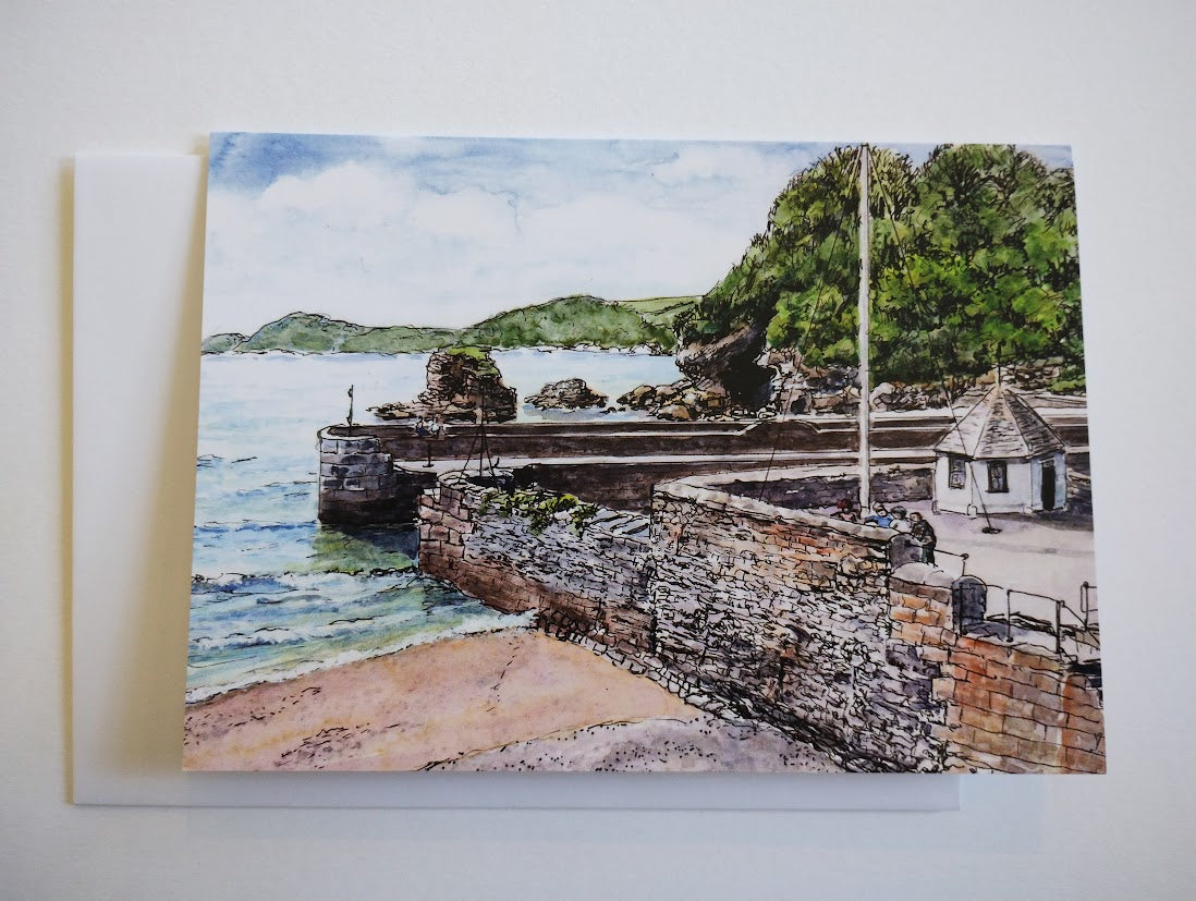 Charlestown Harbour, card by Susan Cooper.
