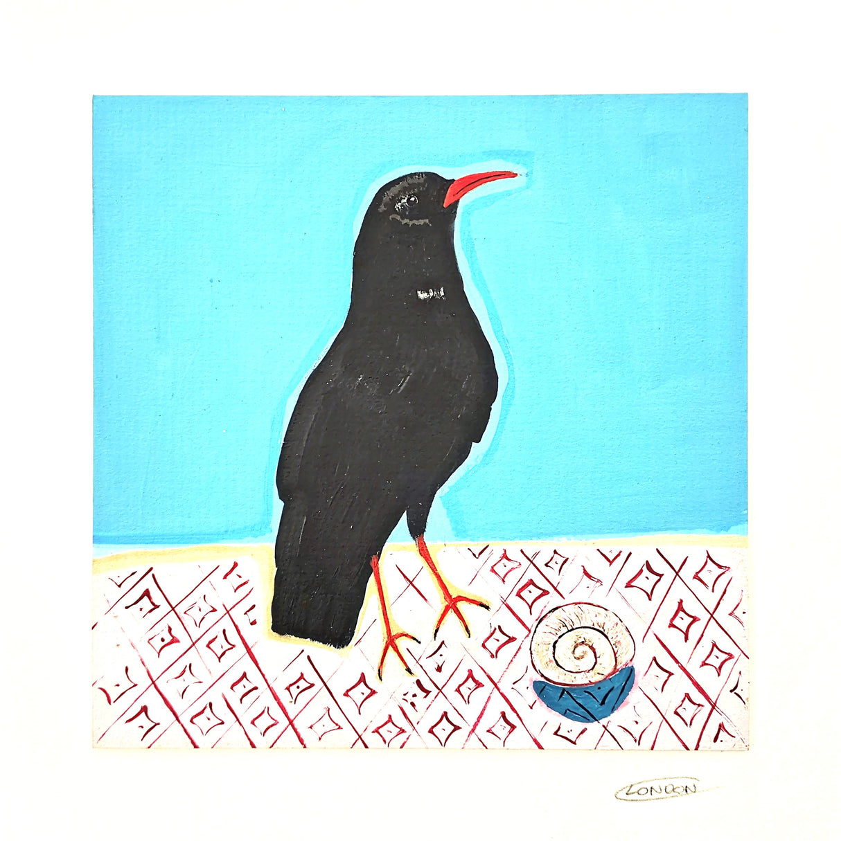 "Chough" study by Claire London (COM)