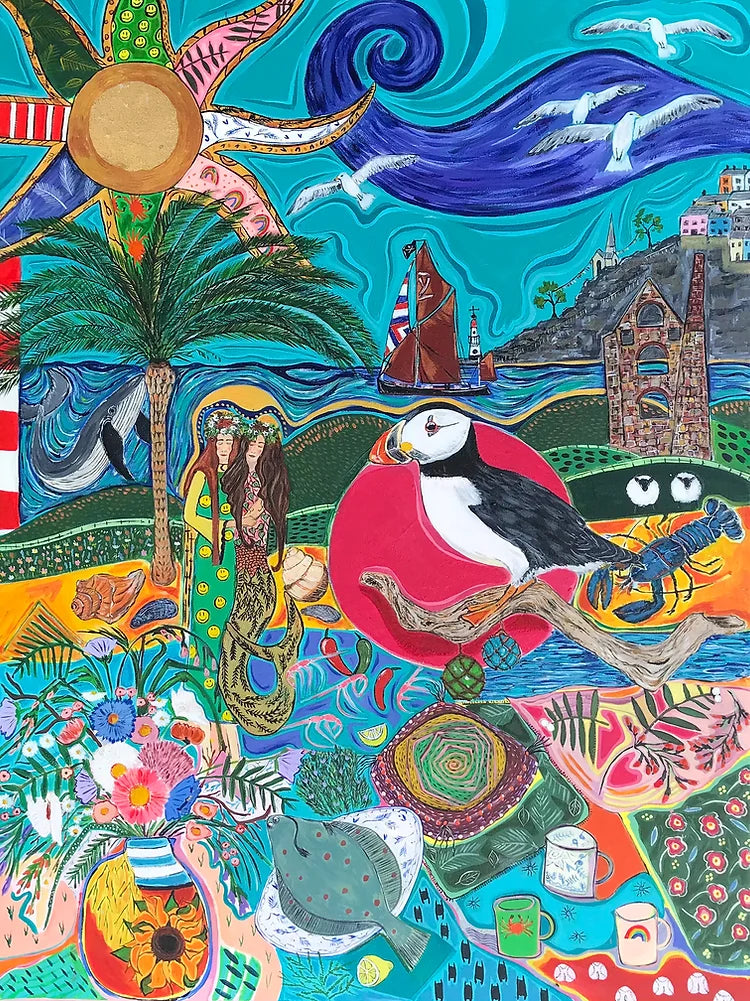 "Puffin By The Sea" print by Claire London (COM)