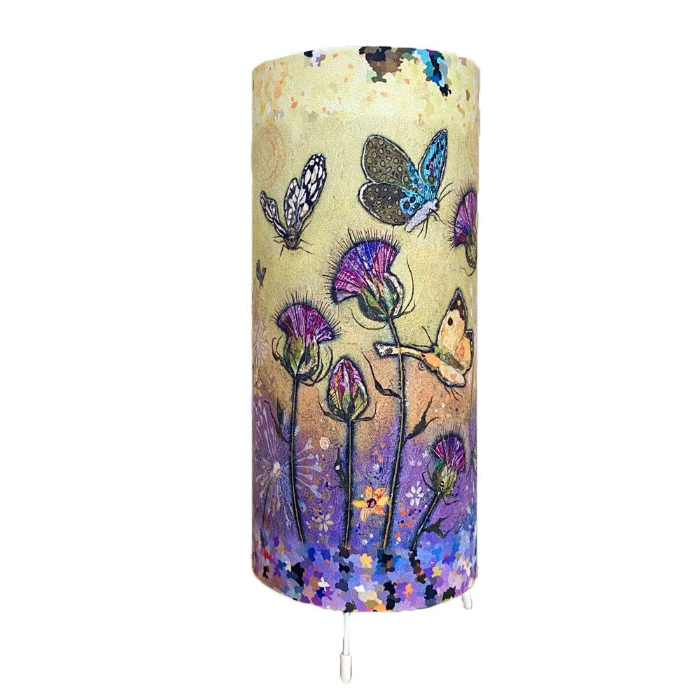 Flutterbies Cylinder Lamp by Dawn Maciocia