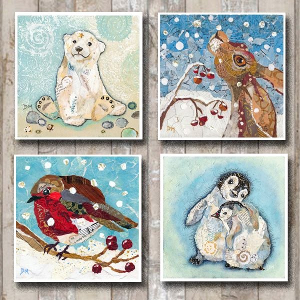 Pack of 8 Wintry Christmas cards