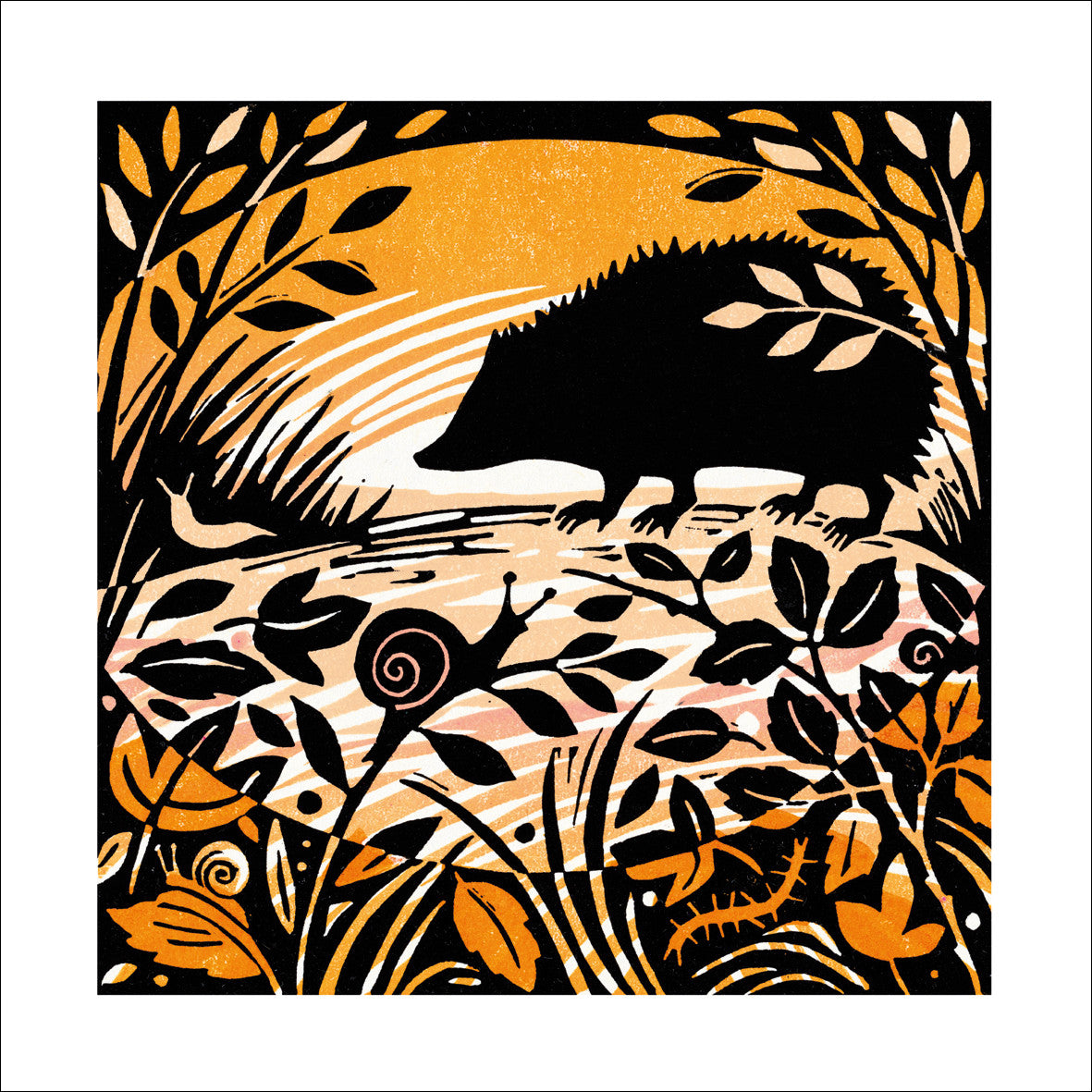 Dining Out, Hedgehog, Manda Beeching Card