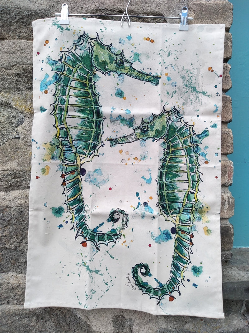 Seahorses Tea towel