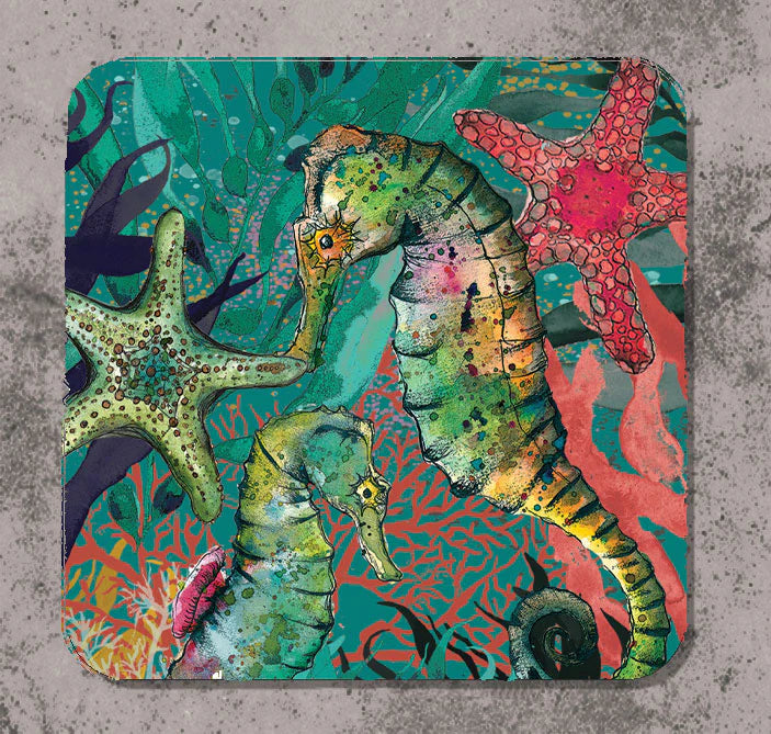 Seahorses coaster