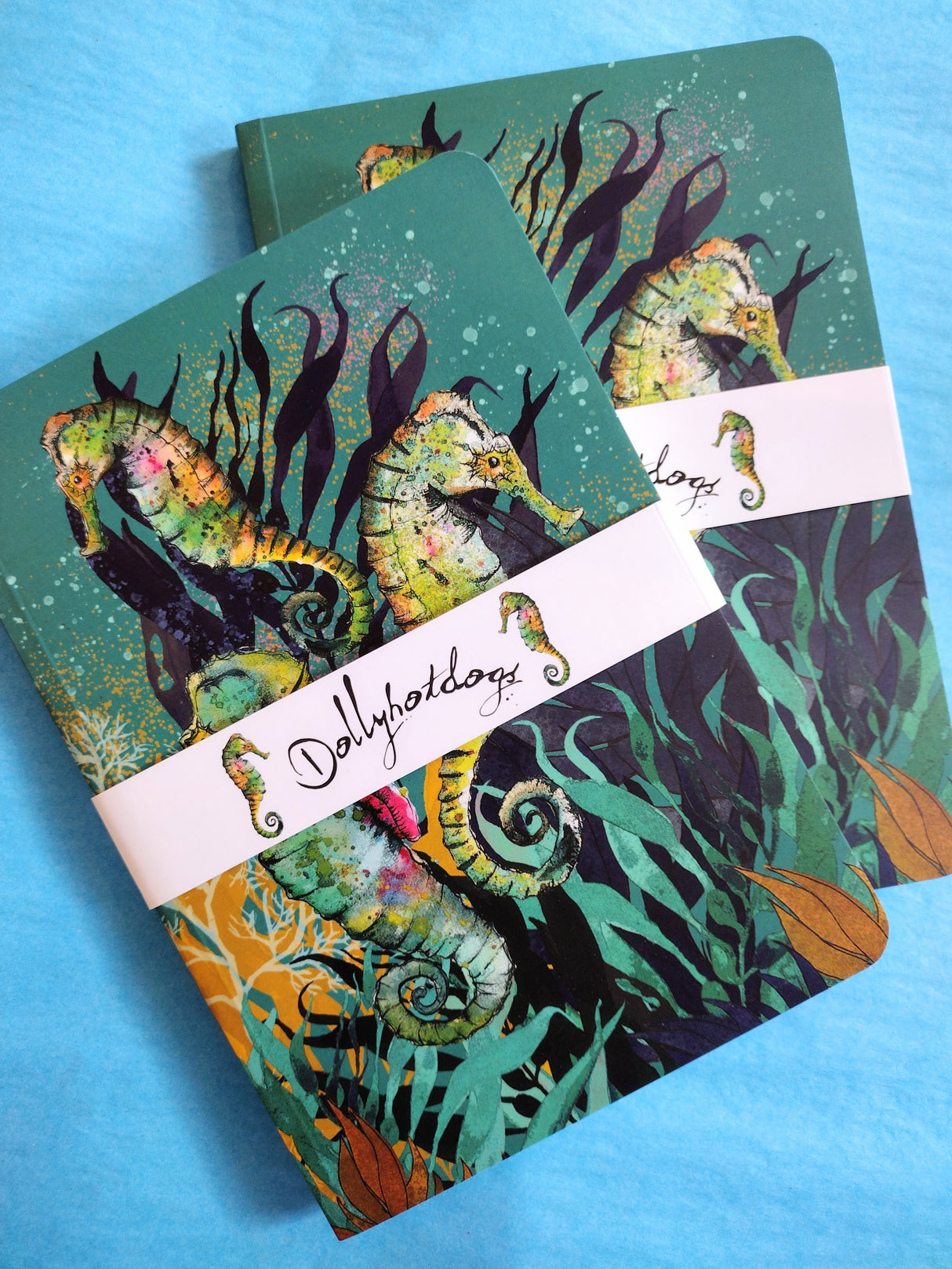 Seahorses, paperback notebook by Dollyhotdogs
