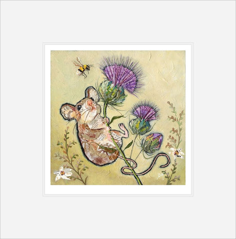 "First to the Top" fieldmouse print by Dawn Maciocia