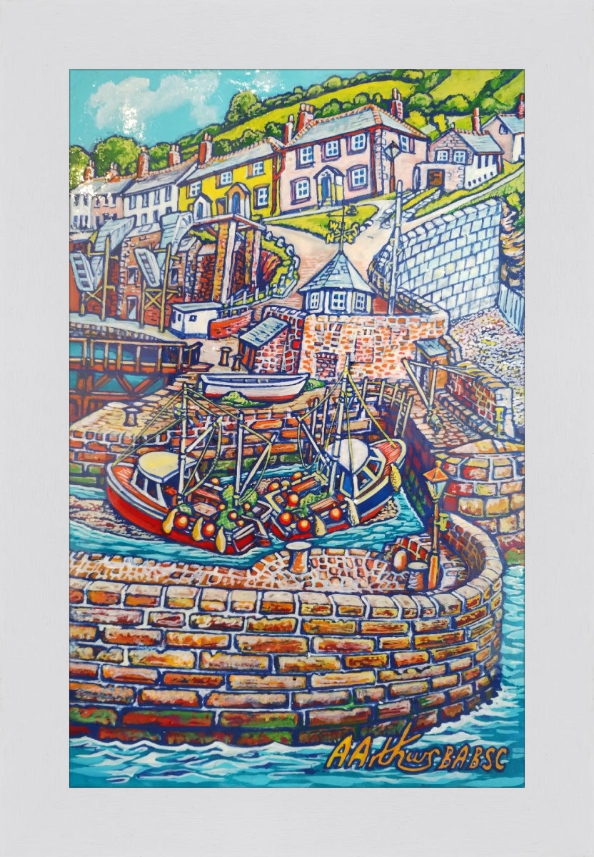 Fishing Boats in Charlestown Harbour, by Alan Arthurs (com)