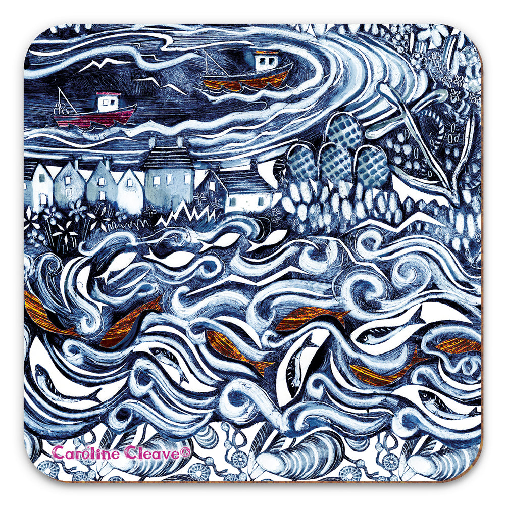 Caroline Cleave Fishing Village, coaster