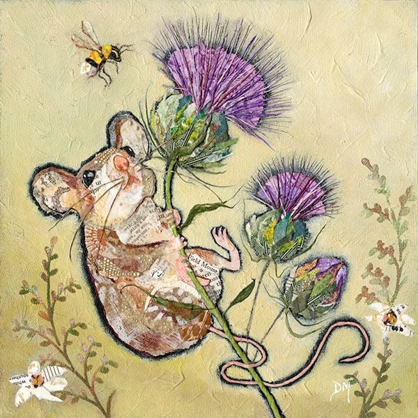 "First to the Top" fieldmouse print by Dawn Maciocia