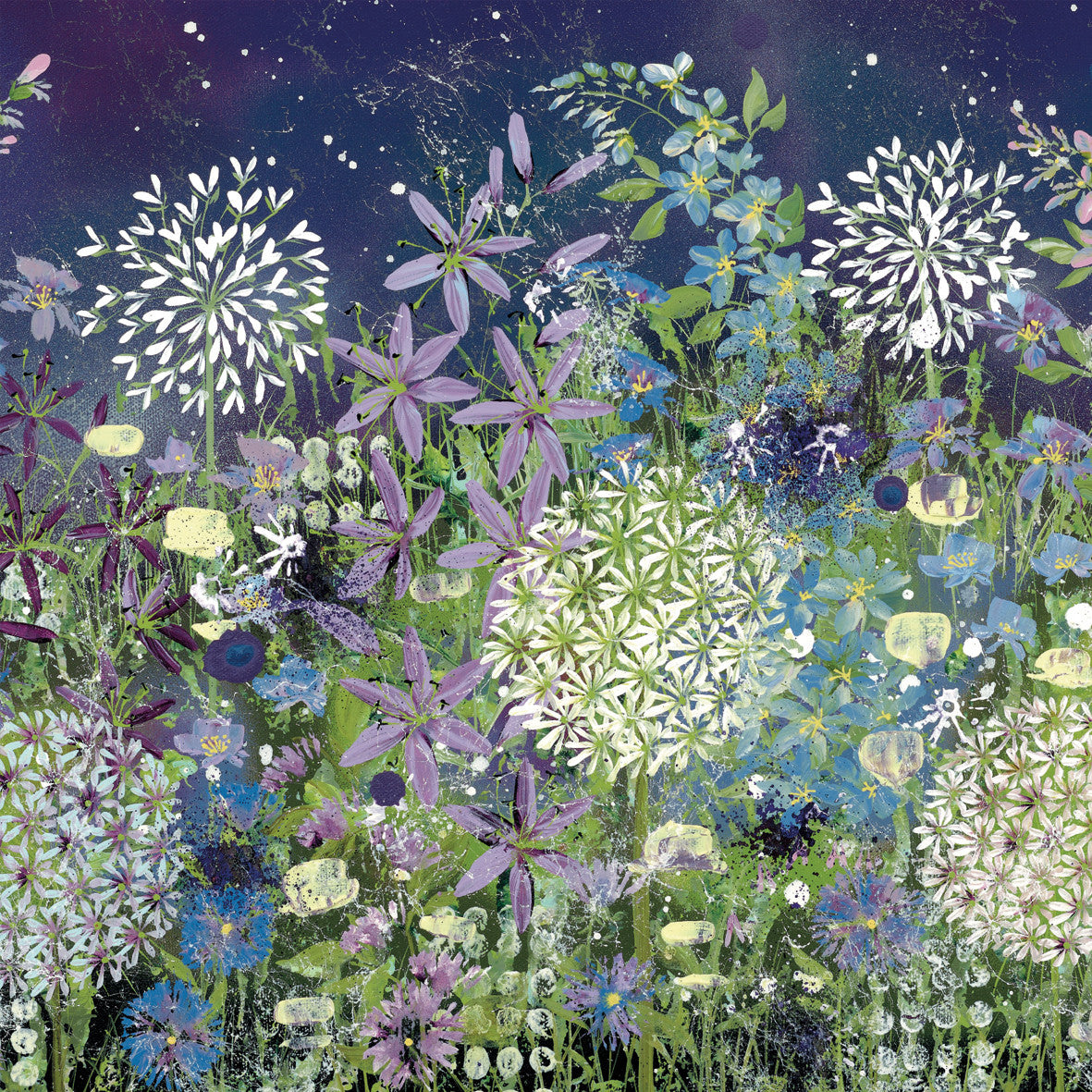 "Floral Fireworks" card by Jane Morgan