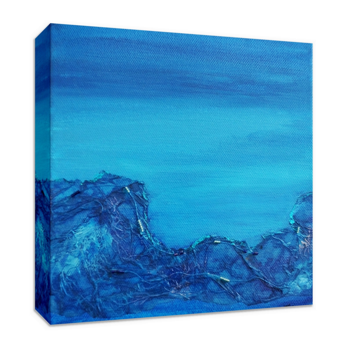 Flotsam 1 mixed media canvas by Linda Flynn