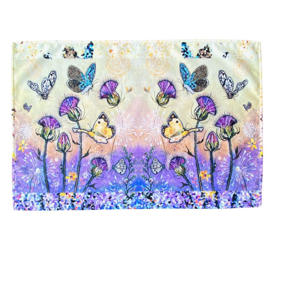 "Flutterbies" butterflies tea towel by Dawn Maciocia