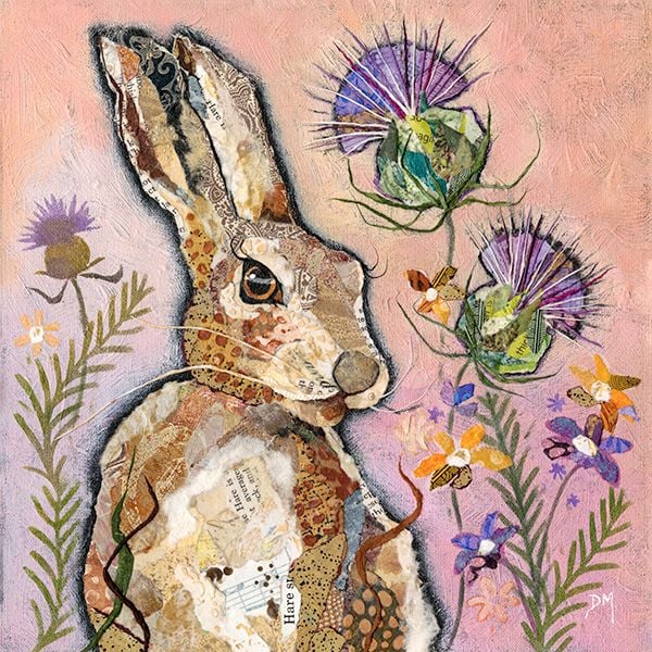 "Hare and Thistle" print by Dawn Maciocia