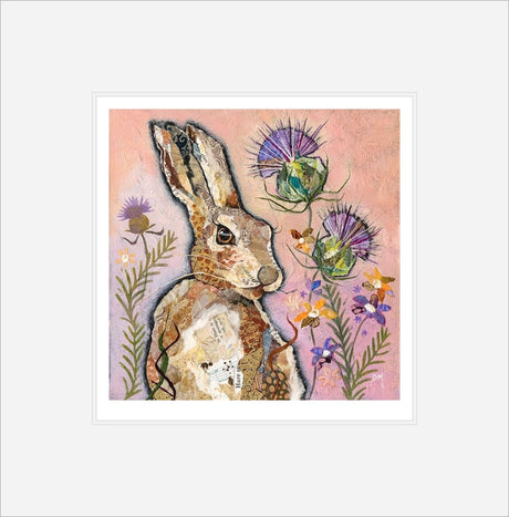 "Hare and Thistle" print by Dawn Maciocia